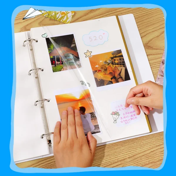 Loose-leaf Photo Album Large Capacity 30/40 Pages DIY Self Adhesive Commemorative Photo Storage Scrapbook Family Memory Book 3