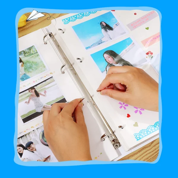 Loose-leaf Photo Album Large Capacity 30/40 Pages DIY Self Adhesive Commemorative Photo Storage Scrapbook Family Memory Book 5