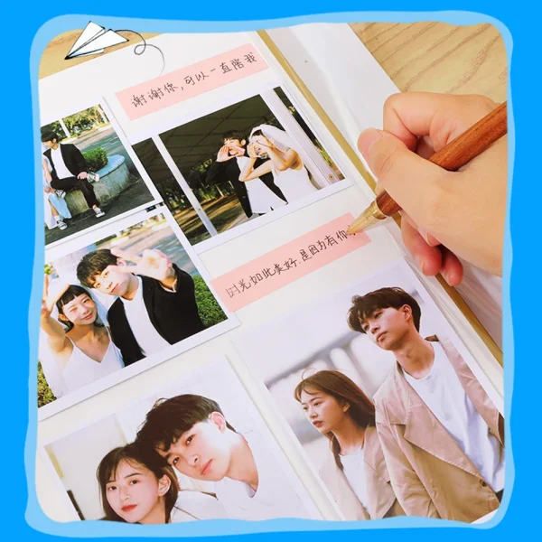 Loose-leaf Photo Album Large Capacity 30/40 Pages DIY Self Adhesive Commemorative Photo Storage Scrapbook Family Memory Book 6