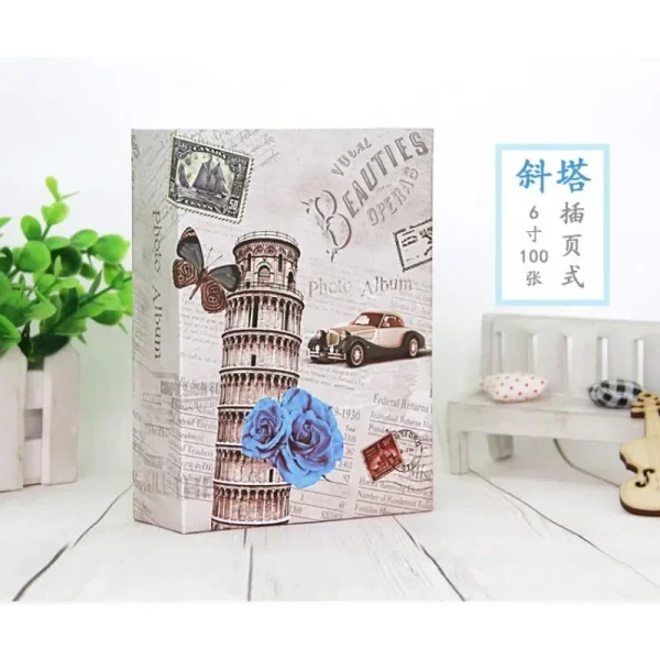 Family 6 Inch 100 Photos 4R Image Art Photo Albums Interstitial Album Classic Retro Photo Album Collection Home Decoration New 6