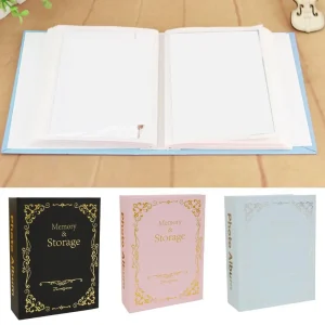 6inch 100 Pockets Photo Album Bronzing Design Anti-aging Storing Diy Type Inserted Vintage Picture Family Memory Book Album A4i1 1