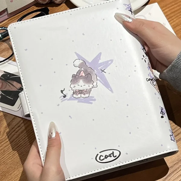 Stars & Cat PU Leather A5 Card Binder Waterproof Kpop Photo Album Idol Collecting Book 3inch Photocard Holder Korean 포카 바인더 3