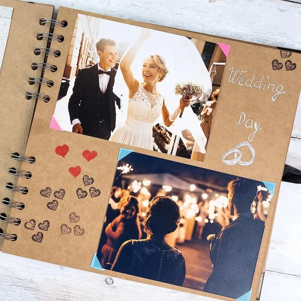 1 Pc DIY Craft Album Scrapbooking Paper Picture Album for Wedding Anniversary Gifts Photo Albums Scrapbook Folding Page DIY Albu 1