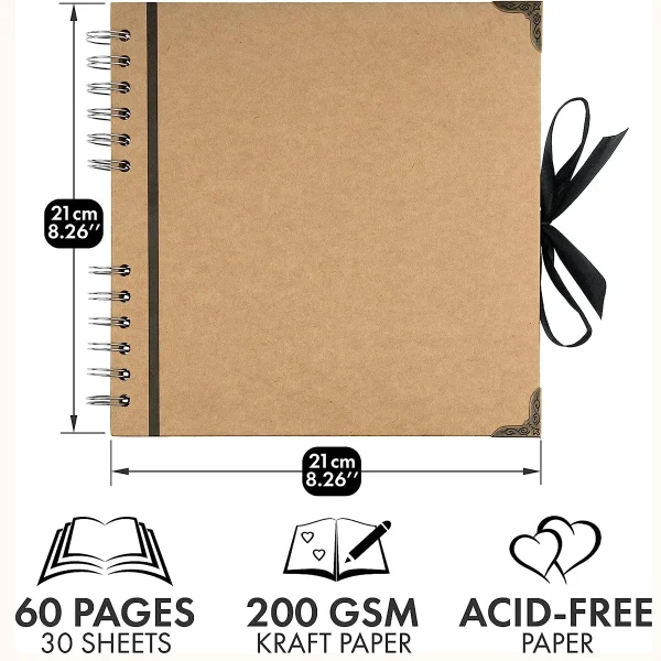 1 Pc DIY Craft Album Scrapbooking Paper Picture Album for Wedding Anniversary Gifts Photo Albums Scrapbook Folding Page DIY Albu 2