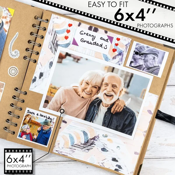 1 Pc DIY Craft Album Scrapbooking Paper Picture Album for Wedding Anniversary Gifts Photo Albums Scrapbook Folding Page DIY Albu 4