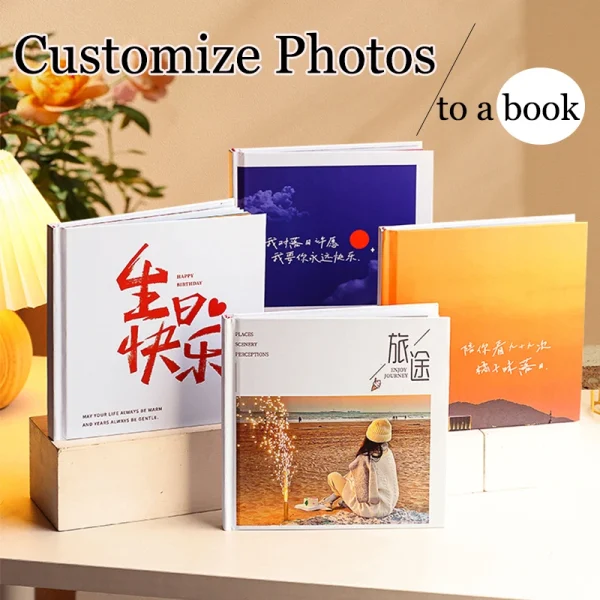 8inch Hard Covers Photo Album Personal Customize Scrapbook Photo book for Graduation, Couples, Baby, Bestie, and Birthday Gifts 1