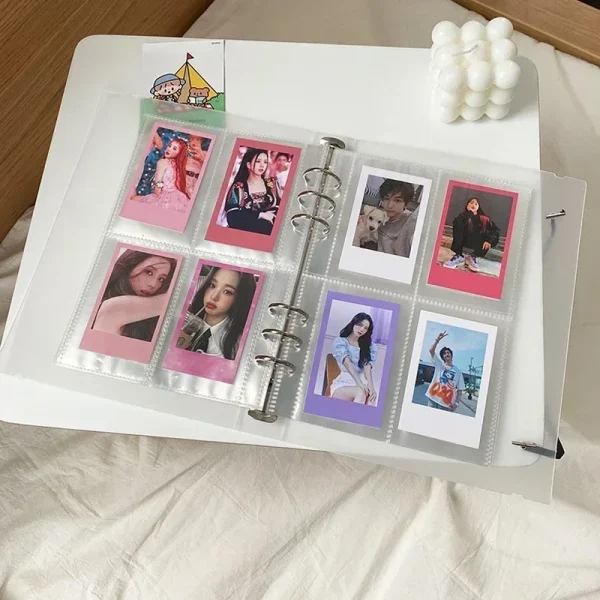 A5 Binder Photocards Holder Kpop Photocard Photo Album for Photographs Binding Cards Polaroid Book 3 Inches Heart Card School 4