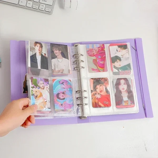 A5 Binder Photocards Holder Kpop Photocard Photo Album for Photographs Binding Cards Polaroid Book 3 Inches Heart Card School 5