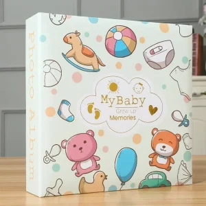 200pcs Large Capacity Hard Shell Paper Interleaf Albums 10x15 Writable Collect Book of Children Growth Photos 6 Inch Photo Album 1