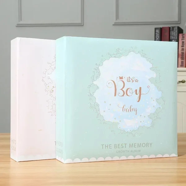 200pcs Large Capacity Hard Shell Paper Interleaf Albums 10x15 Writable Collect Book of Children Growth Photos 6 Inch Photo Album 2