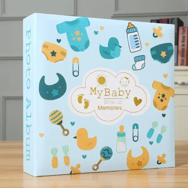 200pcs Large Capacity Hard Shell Paper Interleaf Albums 10x15 Writable Collect Book of Children Growth Photos 6 Inch Photo Album 4