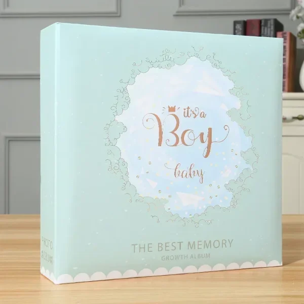 200pcs Large Capacity Hard Shell Paper Interleaf Albums 10x15 Writable Collect Book of Children Growth Photos 6 Inch Photo Album 5