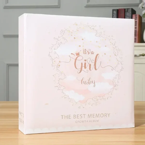 200pcs Large Capacity Hard Shell Paper Interleaf Albums 10x15 Writable Collect Book of Children Growth Photos 6 Inch Photo Album 6