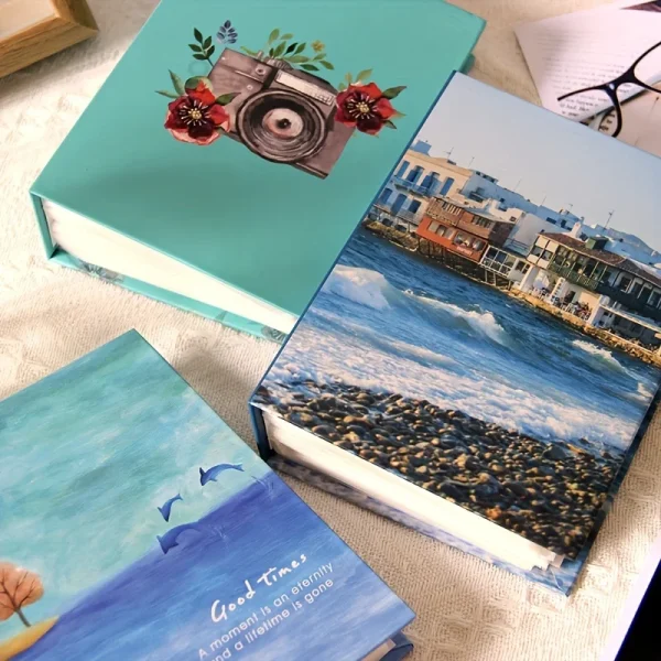 100-Photo 6-Inch Straight Scenic Paper Photo Albums - Beautiful Travel and Nature Themes for Memory Preservation - Durable Paper 1