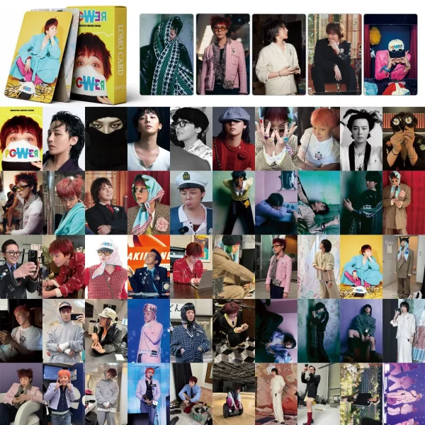 55pcs/box Kpop Photo album G-Dragon Übermensch POWER Lomo Cards Photocards for Fans Collcetion High Quality HD Postcar Gifts 6