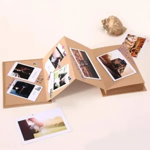 Accordion Photo Album Stretchable Kraft Paper Scrapbook Folding DIY Book Scrapbook Album Gift For Wedding Birthday Graduation 1