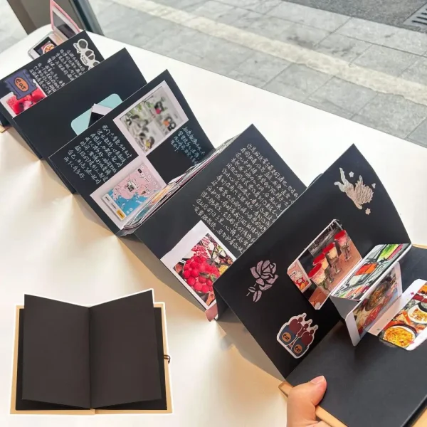 Accordion Photo Album Stretchable Kraft Paper Scrapbook Folding DIY Book Scrapbook Album Gift For Wedding Birthday Graduation 3