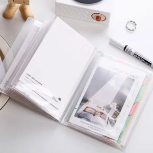 Simple A6 40 Pages Photo Album Small Card Travel Postcard Polaroid Kpop Handbook Stickers Storage Book Interleaf Type Organiser 1