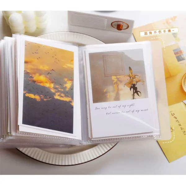 Simple A6 40 Pages Photo Album Small Card Travel Postcard Polaroid Kpop Handbook Stickers Storage Book Interleaf Type Organiser 4