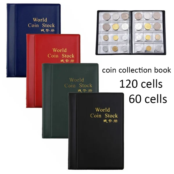 60/120 Pockets Album For Coinning Collection Book Home Decoration Photo Album Coinning Album Holders Collection Book Scrapbook 1