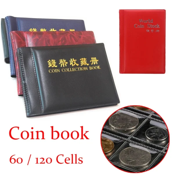 60/120 Pockets Album For Coinning Collection Book Home Decoration Photo Album Coinning Album Holders Collection Book Scrapbook 2