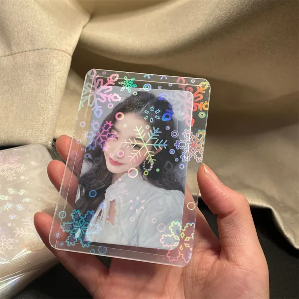1PC Kpop Idol Photocard Sleeves 3in Photocard Holder Laser PVC Photo Card Protective Case Love Heart Photocard Cover 6