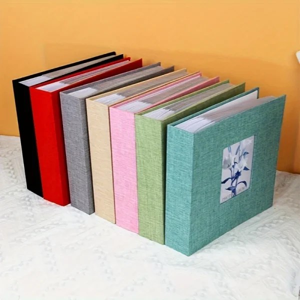 6-inch 100-sheet insert-style mini photo album with large capacity for family photo collections and couple commemorative albums. 4