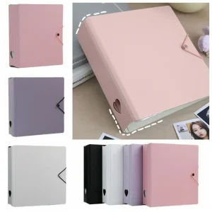 A5 Starlight Macaron Color Album Photocard Binder INS Girl Heart 3Inch Album Interstitial Small Card Storage Book Stationery 1