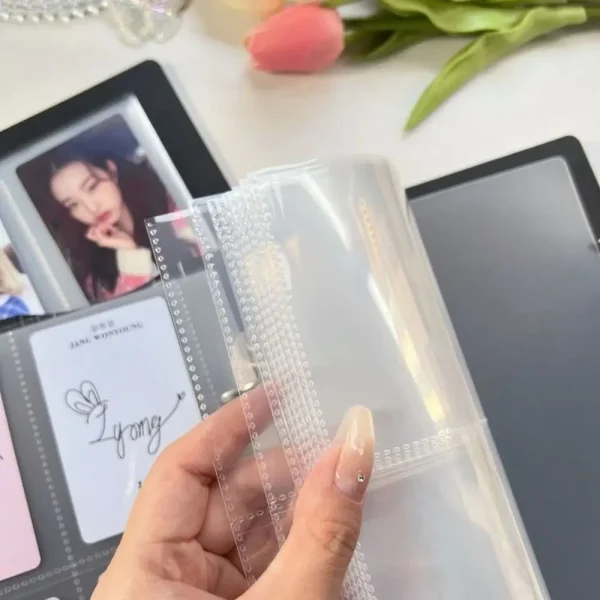 A5 Starlight Macaron Color Album Photocard Binder INS Girl Heart 3Inch Album Interstitial Small Card Storage Book Stationery 4
