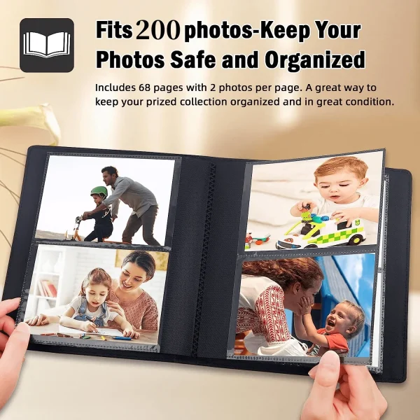 4x6 Inch Cartoon Photo Album 100 Pages 200 Pocket Memory Books for Cute Baby Photo Organiser Family Memory Albums 3