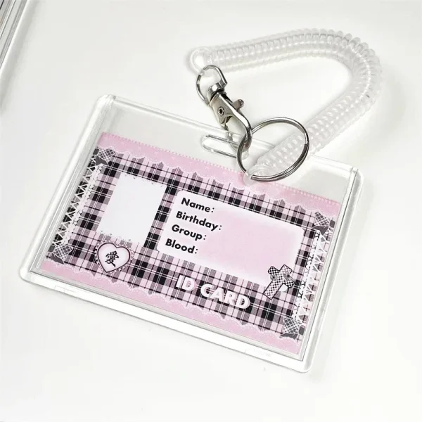 Ins Photocard Holder Idol Photo Protector Photo Binder Idol Photo Sleeves Holder Pearl Keychain Student Stationery Supplies 2
