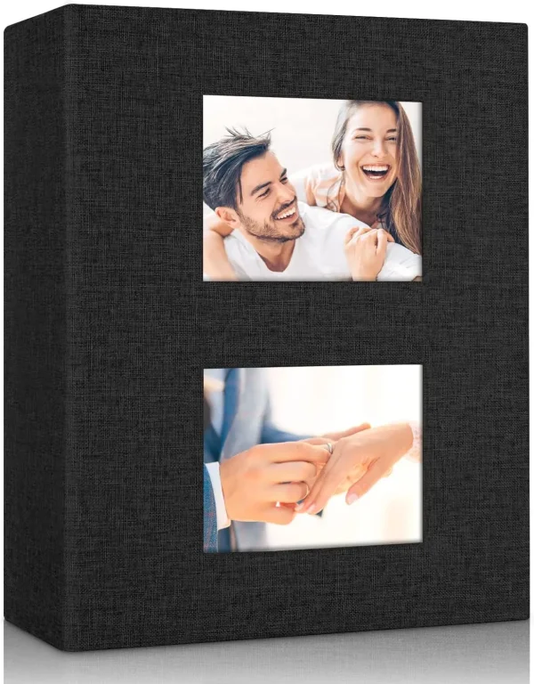 Photo Album 4x6, Small Linen Cover Photo Albums holds 200 Pockets, Photo Albums Slip in for 4x6 Photos, Baby Photo albums Ideal 1