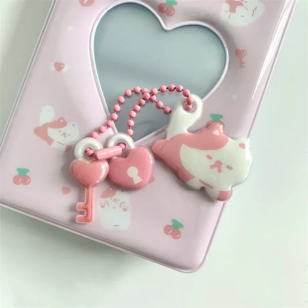 Korean Idol Mini Photo Album Pendant Cute Small Pendant Rabbit Tiger Cat Bear Squirrel Album Pendant 4