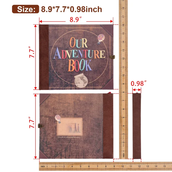146 Pages Photo Album DIY Handmade Scrapbook Our Adventure Book Retro Kraft Album Anniversary Wedding Guest Book Memory Gift 3