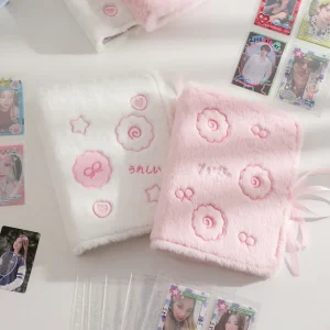Soft Plush A5 Binder Photo Album With 10pcs Double Pocket sleeve Kawaii Kpop Photocards Collect Book 1