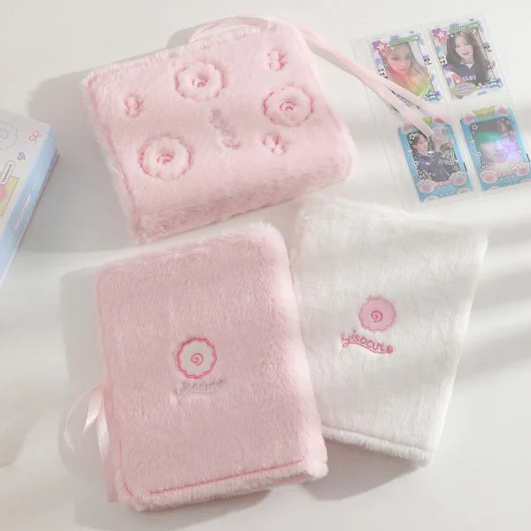 Soft Plush A5 Binder Photo Album With 10pcs Double Pocket sleeve Kawaii Kpop Photocards Collect Book 4