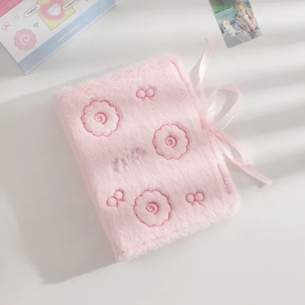 Soft Plush A5 Binder Photo Album With 10pcs Double Pocket sleeve Kawaii Kpop Photocards Collect Book 6