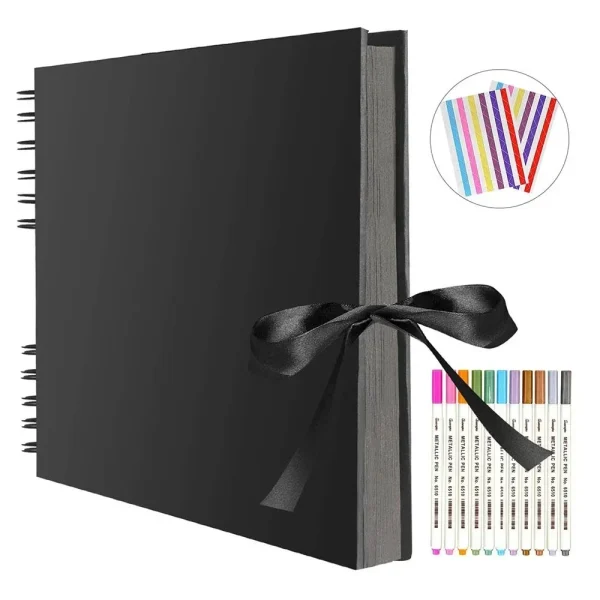 40/80 Pages  Photo Albums 80 Black Pages Memory Books A4 Craft Paper DIY Scrapbooking Picture Wedding Birthday Childrens Gift 1