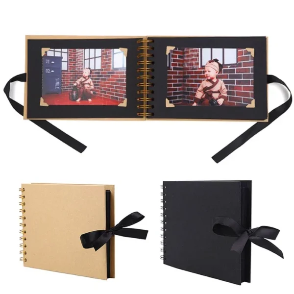 40/80 Pages  Photo Albums 80 Black Pages Memory Books A4 Craft Paper DIY Scrapbooking Picture Wedding Birthday Childrens Gift 2