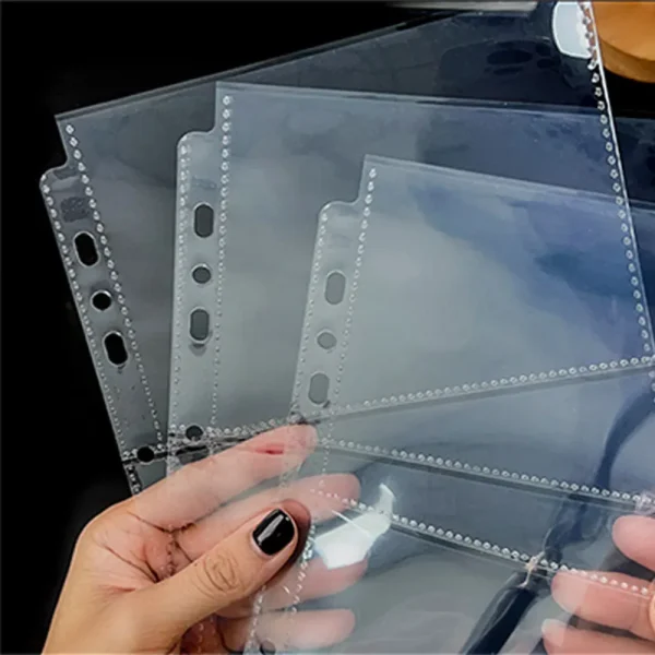 A5 3/7 Ring Photocards Binder Sleeve 1/2/4/6 Pockets Clear Acid Free 6x4 Photo Album Refill Pages Trading Card Postcard Sleeve 4