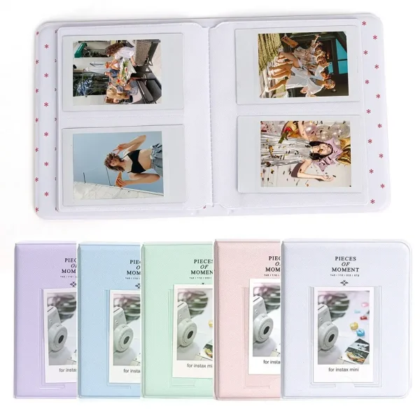 1PC 64 Pockets Photo Album Inch Pictures Storage Case Stamps Tickets Cards Organizer For Fujifilm Instax Mini 12/11/9 1