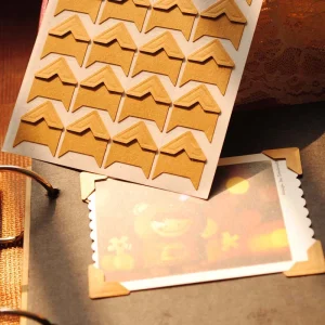 120 Pcs/Lot 5 Sheets DIY Vintage Corner Kraft Paper Stickers For Photo Album Frame Decoration Scrapbooking Picture Protect Decor 1