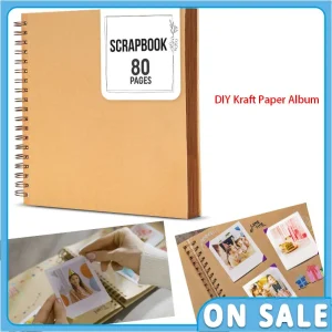 80 Pages Photo Album DIY Kraft Paper Photocard Holder Book Multifunction for Picture Scrapbooking Albums DIY Picture Craft 1