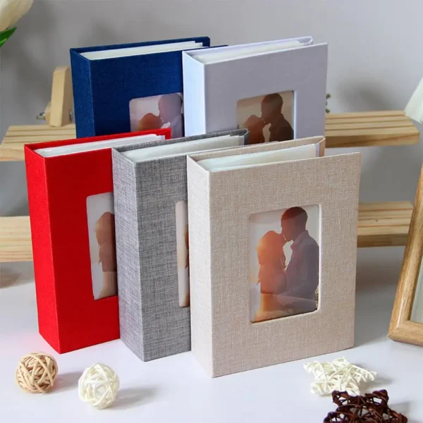 12.5*16.5cm Photo Album Linen Cover 50 Pages 100 Pockets 4x6-Inch Slip-in Scrapbook Family Picture Collection Book For Travel 2