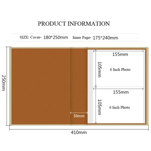 200 Pockets 6 Inch Photo Album Interstitial Photos Book Linen Case Picture Albums Kid Grow Up Wedding Memory Scarpbook Albums 2