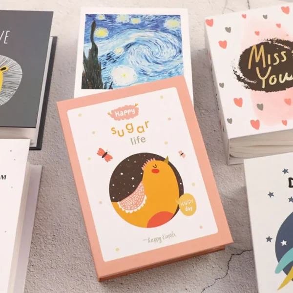 4R 100pcs Photo Album Memorial Book Cartoon Insert Recall Cute Good Time Child Gift Cute Cartoon Photo Albums 3