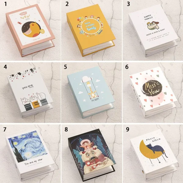 4R 100pcs Photo Album Memorial Book Cartoon Insert Recall Cute Good Time Child Gift Cute Cartoon Photo Albums 5