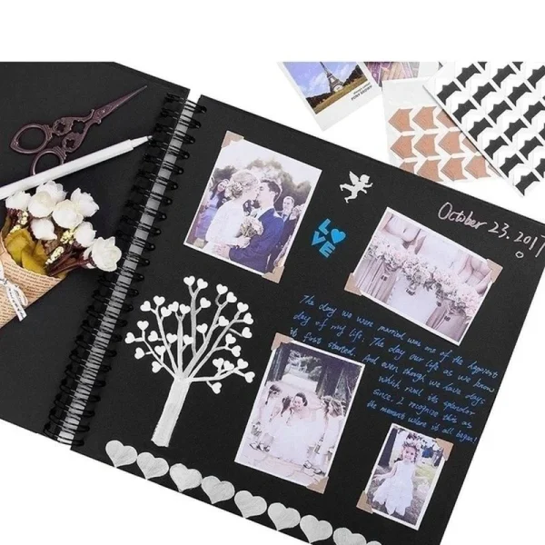 1PC Photo Albums Scrapbook Paper DIY Craft Album Scrapbooking Picture Album for Wedding Anniversary Gifts Memory Books 2
