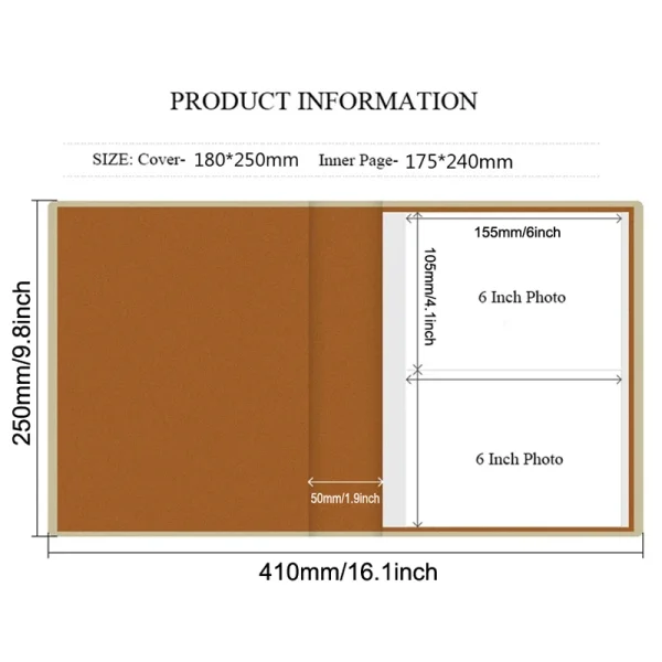 Photo Albums For 6 Inches Holder Album 200 Pockets Photo Album Book Wedding Scarpbook Cardboard Albums Photo Baby Album 3