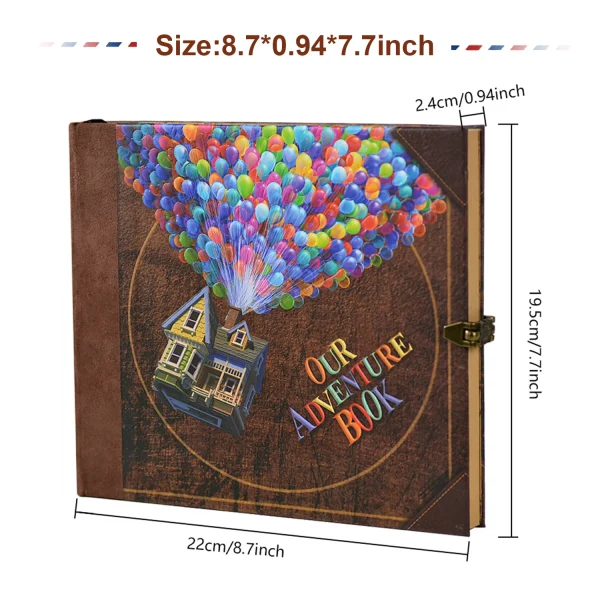 146Pages DIY Handmade Photo Album Scrapbook Our Adventure Book Retro Kraft Travel Album Anniversary Wedding Commemoration Gift 5